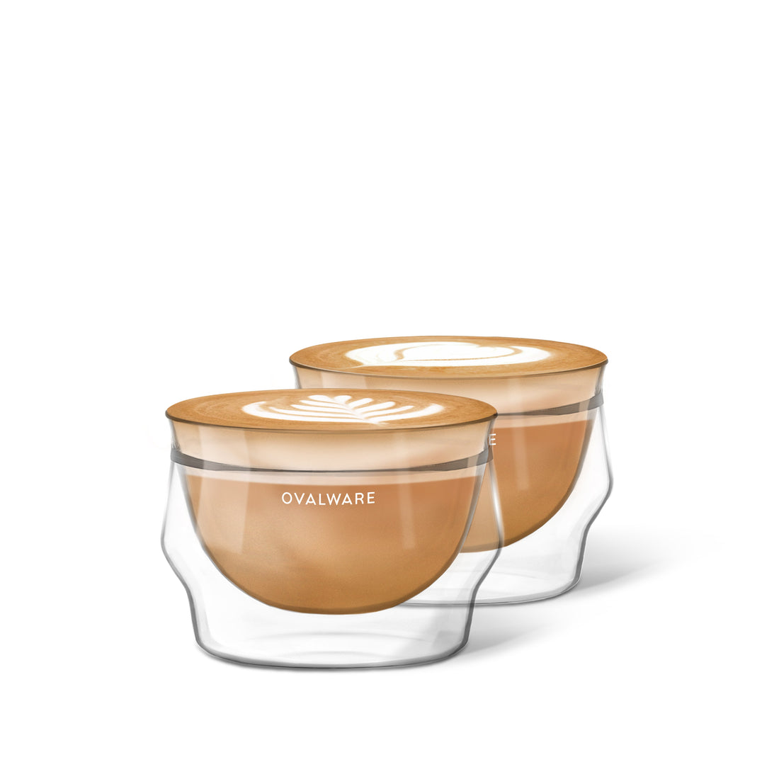 Ovalware Latte Master Glass - 250ml/8.5oz (Set of 2)