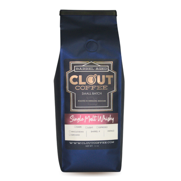 Clout Coffee Single Malt Whiskey Barrel Aged
