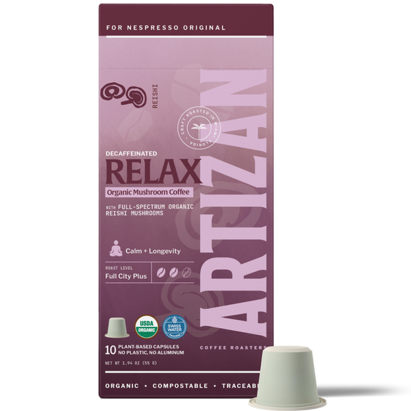 Artizan Coffee Roasters Organic Mushroom Reishi Decaf
