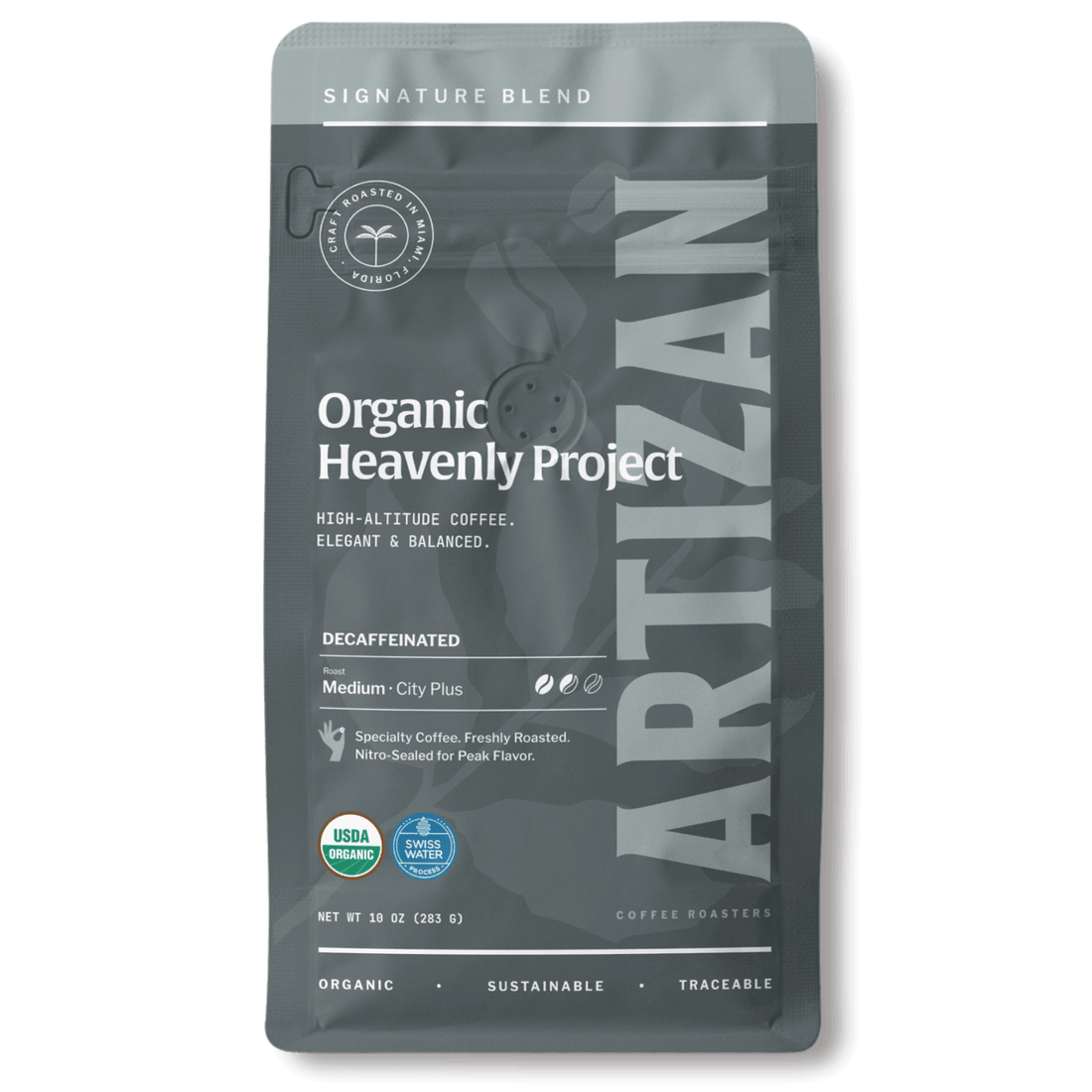 Artizan Coffee Roasters Organic Heavenly Project Decaf High Altitude Blend