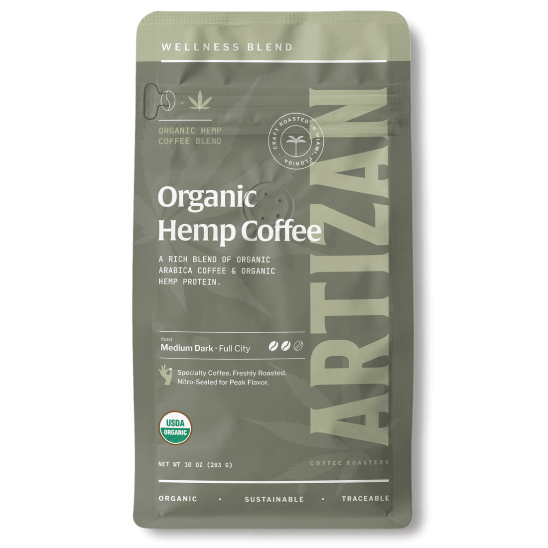 Artizan Coffee Roasters Organic Hemp Coffee Fusion