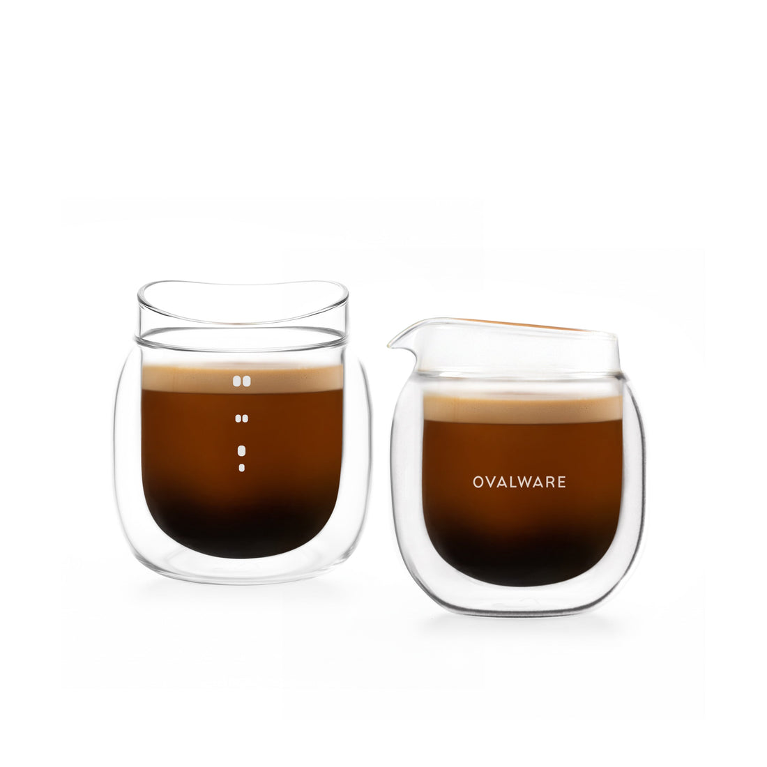 Ovalware Double Wall Espresso Pouring Glass (Set of 2)