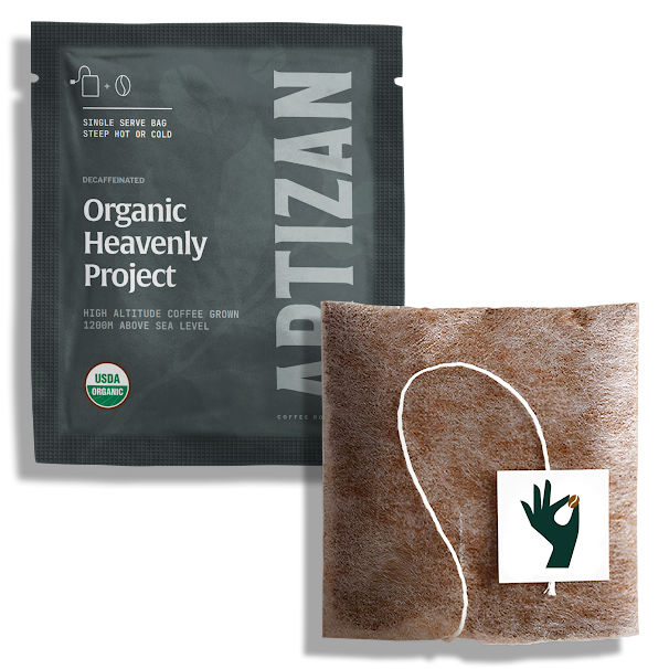 Artizan Coffee Roasters Organic Heavenly Project Decaf Coffee Singles
