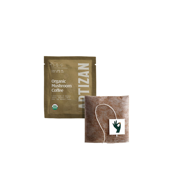 Artizan Coffee Roasters Organic Mushroom Coffee Singles Vitality with Lions Mane & Chaga
